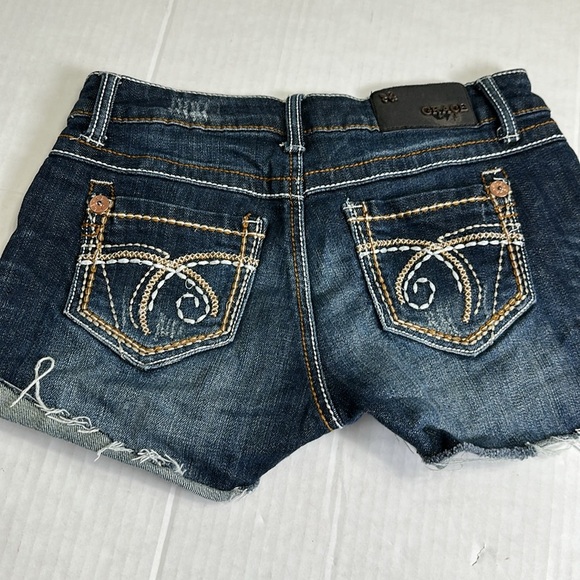 Grace in LA Denim Shorts Women’s Small Distressed Frayed Cutoff Western Style - Picture 9 of 12